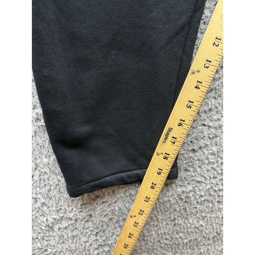 Roucha High Rise Feke Fleece Drawstring Cropped Pant Black Green Womens Size AA - Picture 12 of 15